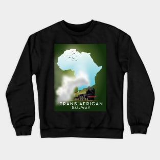 Trans African Travel poster Crewneck Sweatshirt